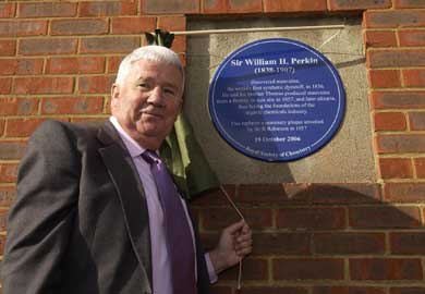 RSC president Professor Jim Feast unveils the Sir William Perkin commemorative plaque at an event in London in autumn 2006 RSC president Professor Jim Feast unveils the Sir William Perkin commemorative plaque at an event in London in autumn 2006