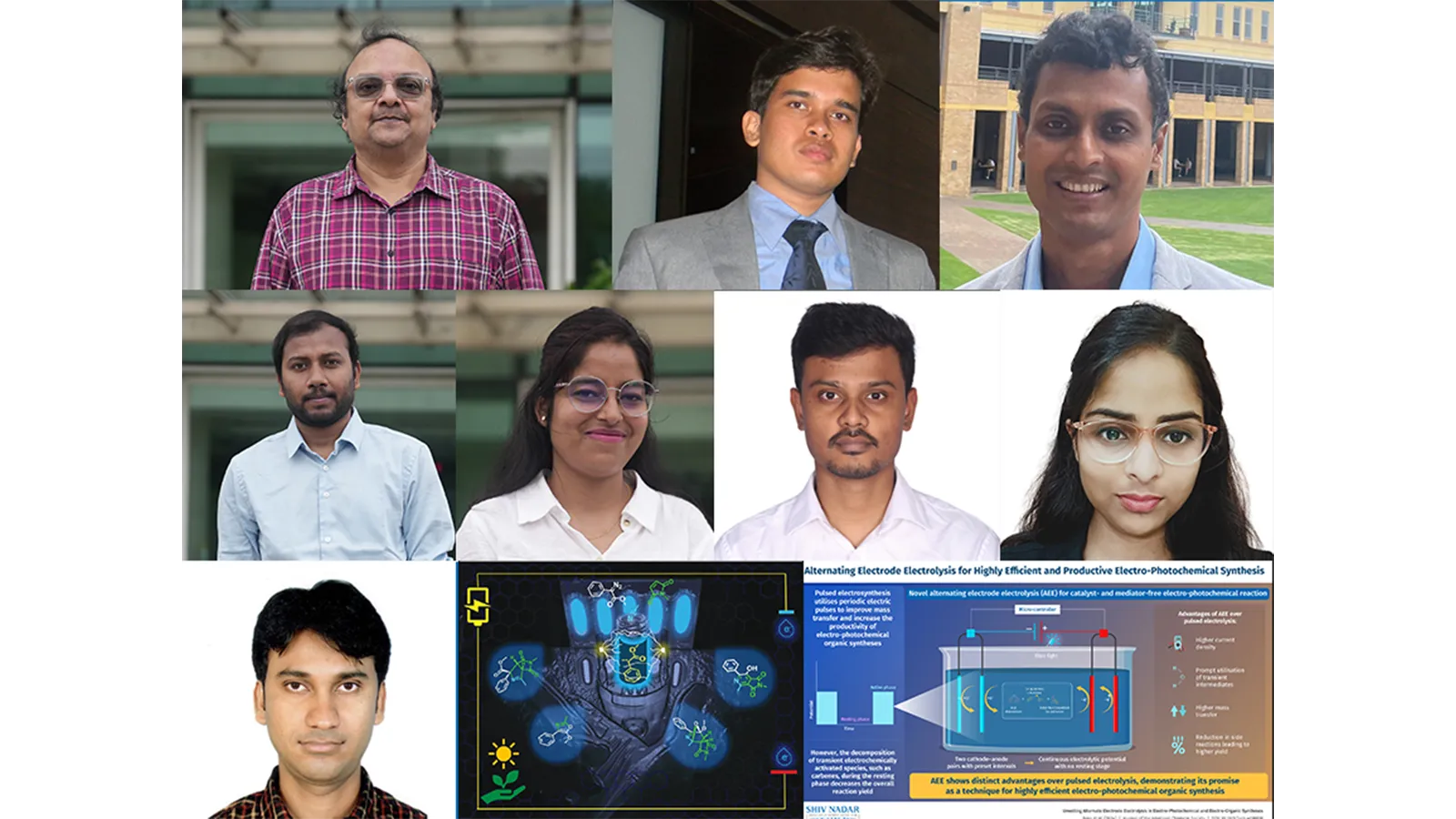 a collage of photos of the AEEon Collective team