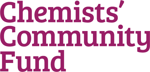 a purple text on a black background