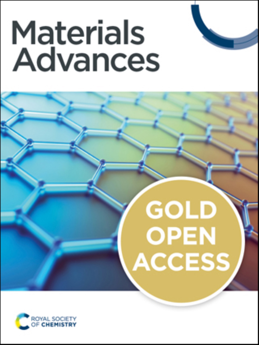 The front cover of Materials Advances
