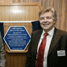 Dr Dave Lawrence with RSC Blue Plaque