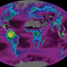 False-colour map representing the Earth's carbon metabolism
