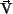 [V with combining right harpoon above (vector)]