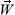 [W with combining right harpoon above (vector)]