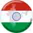 Indian flag in globe
