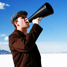 Man with a megaphone